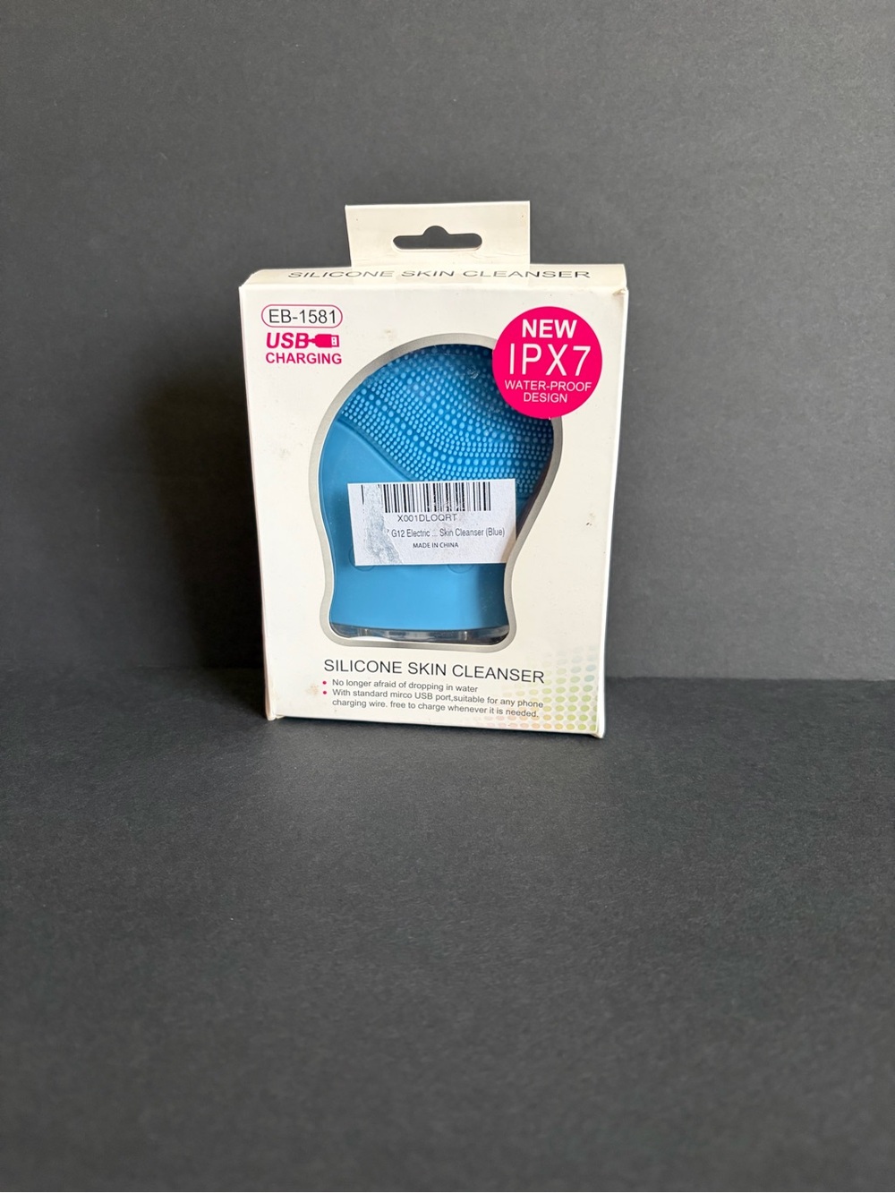 Silicone Skin Cleanser Facial Brush - Blue